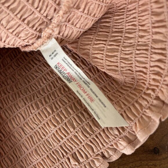 Intimately Free People Pink Rose So Shirred Cropped Smocked Top Women’s Small - Picture 4 of 9